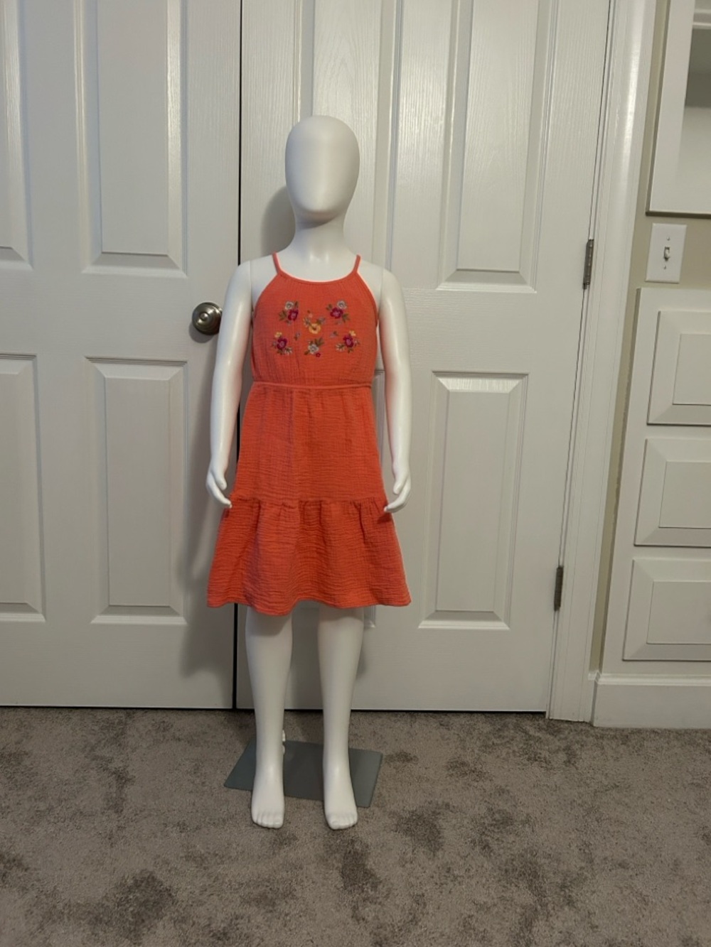 Jumping Beans Girls' Orange Embroidered Sundress - Size 6